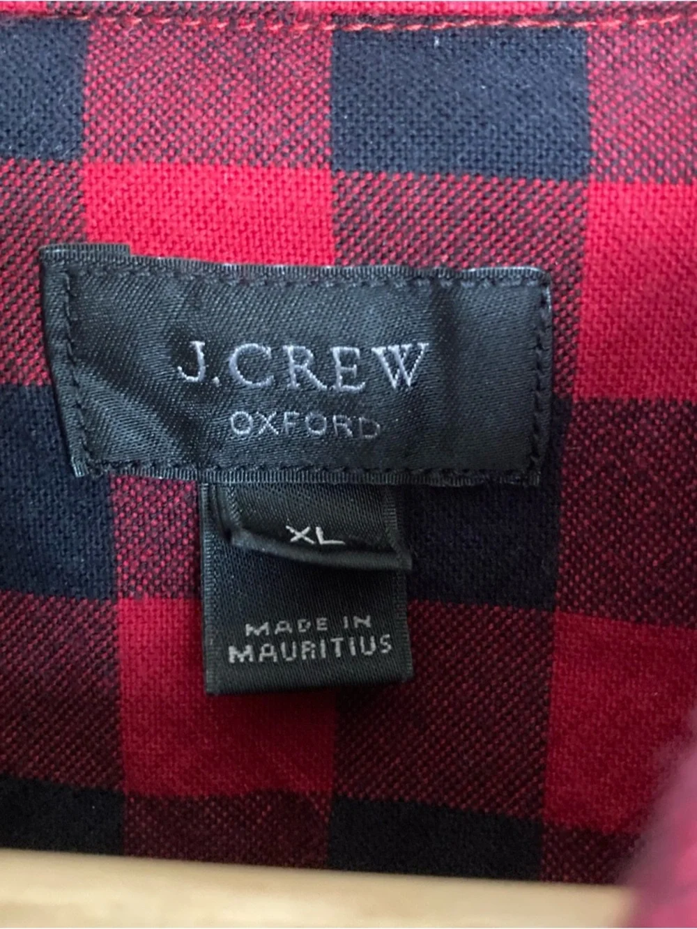 J. Crew Red & Black Buffalo Check Button-Down Slim Fit Shirt